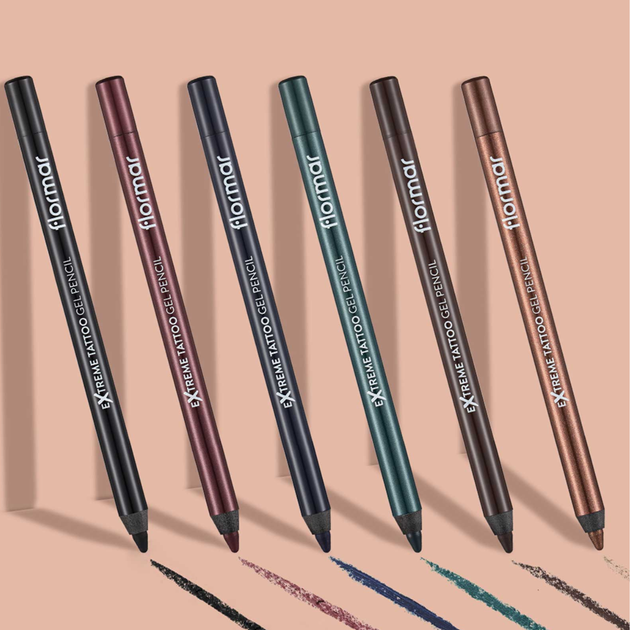 Гелевий олівець для очей Flormar Extreme Tattoo Gel Pencil, 06 Onyx Чорний - Фото 4 Гелевий олівець для очей Flormar Extreme Tattoo Gel Pencil, 06 Onyx Чорний - зображення 4