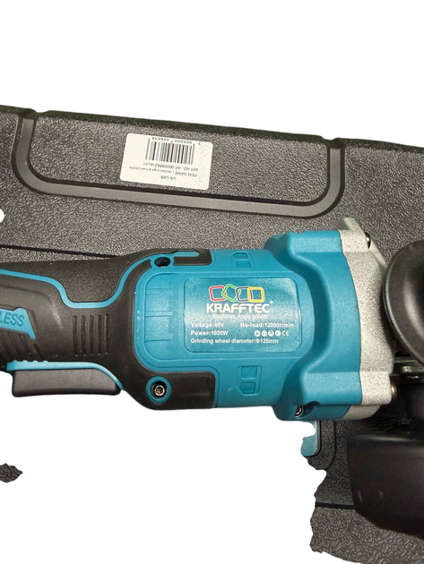 Аккумуляторная болгарка Krafftec GWS-48 PRO ( 48V, 4Ah) с регулятором оборотов. УШМ Крафтек - изображение 7