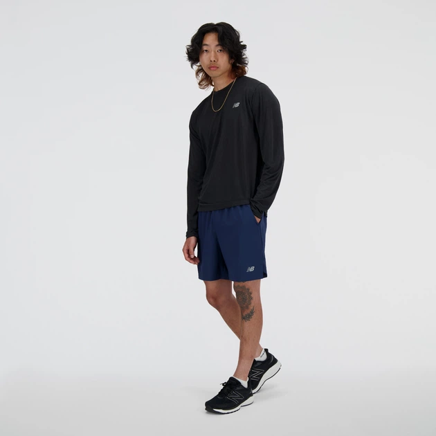 Мужская черная футболка с длинным рукавом New Balance NB Performance 46 (S) (MT41256BK) - Фото 2 Мужская черная футболка с длинным рукавом New Balance NB Performance 46 (S) (MT41256BK) - изображение 2