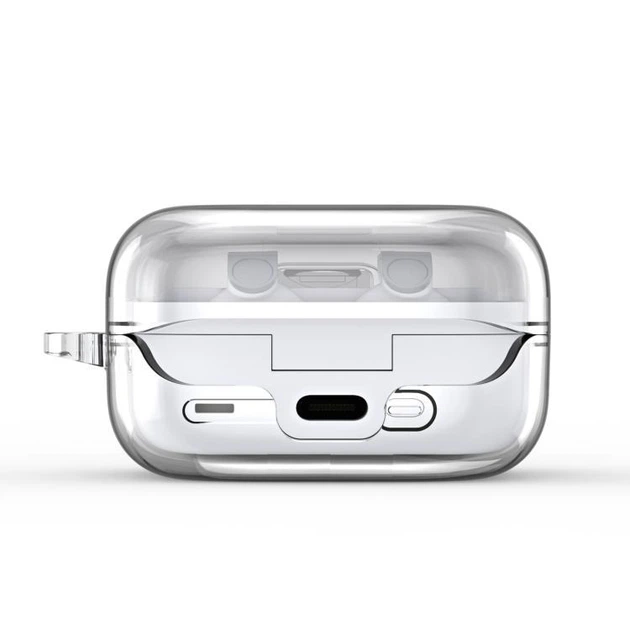 Противоударный чехол Dux Ducis SECI для наушников Samsung Galaxy Buds 4 / Buds 4 Pro + карабин Clear - изображение 3