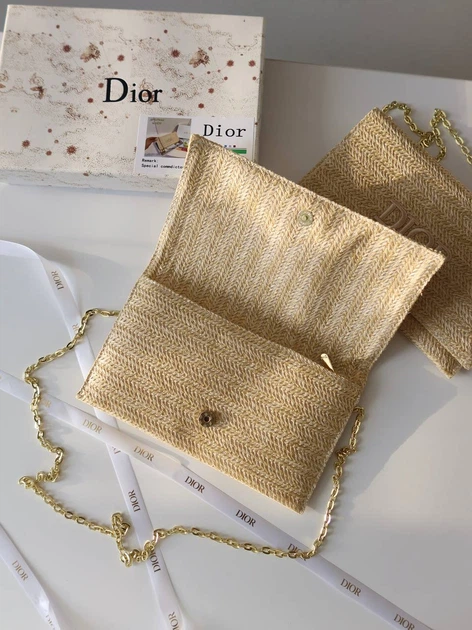 Сумка жіноча Christian Dior Raffia Clutch Pouch бежевий солом'яний клатч рафія (156) - Фото 3 Сумка жіноча Christian Dior Raffia Clutch Pouch бежевий солом'яний клатч рафія (156) - изображение 3