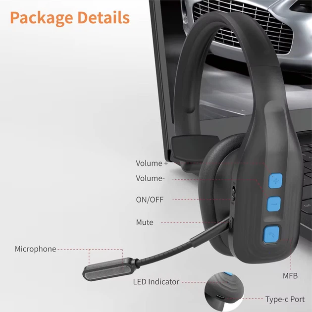 Беспроводная Bluetooth-гарнитура Opptel BH290 с комфортной посадкой и длительной автономностью (Черный) - Фото 7 Беспроводная Bluetooth-гарнитура Opptel BH290 с комфортной посадкой и длительной автономностью (Черный) - изображение 7