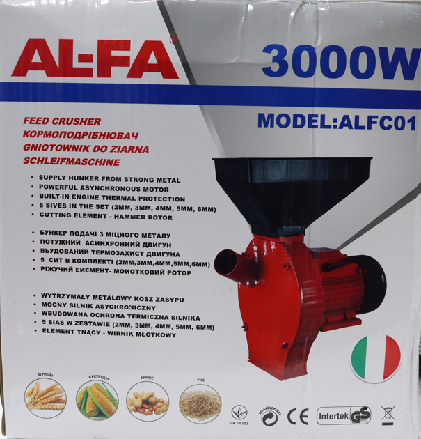 Кормоподрібнювач ALFA ALFC01 - Фото 6 Кормоподрібнювач ALFA ALFC01 - зображення 6