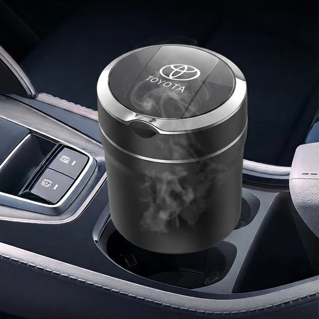 Пепельница автомобильная в подстаканник с подсветкой Toyota Тойота Черный (29014) - изображение 5