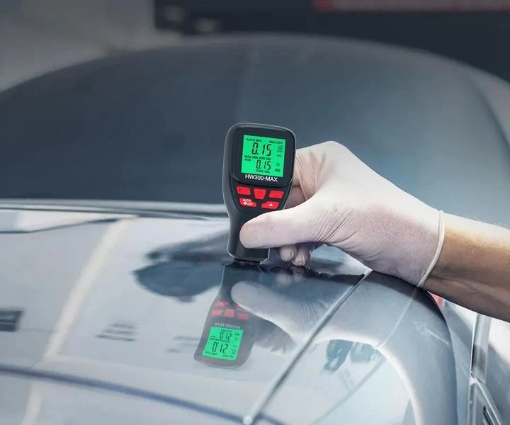 Толщиномер лакокрасочного покрытия HW300-MAX с LCD-дисплеем и статистикой / Цифровой измеритель краски авто Fe/NFe 0–2000 мкм (Черный) - изображение 7
