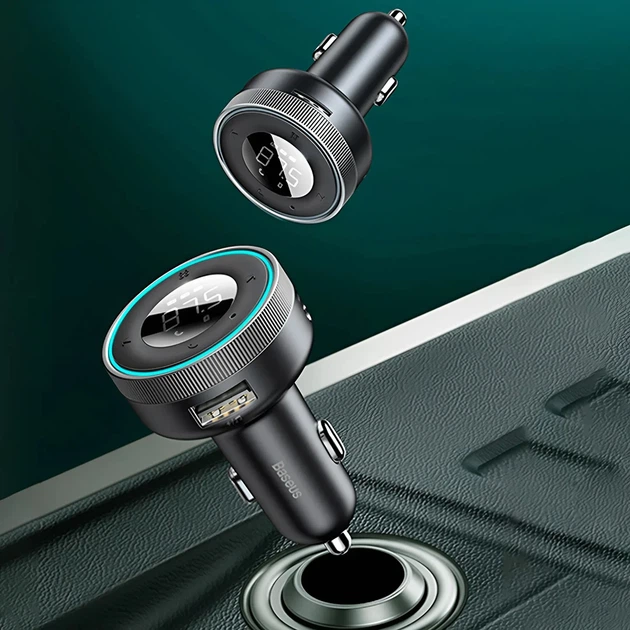 FM-трансмітер Baseus Enjoy Car Wireless MP3 Charger Bluetooth 5.0 USB Type-A чорний - зображення 7