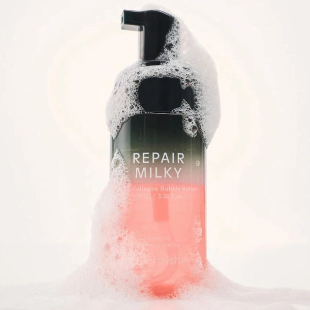 Відновлювальна бульбашкова сироватка з сечовиною Shaishaishai Repair Milky Urea Glow Bubble Serum 110 ml - зображення 2