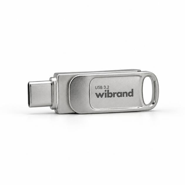 Флеш-накопичувач Wibrand USB 3.2 Gen1 Bee 64GB USB Type-A/USB Type-C Silver (WI3.2TC/BE64TC039S) - изображение 3
