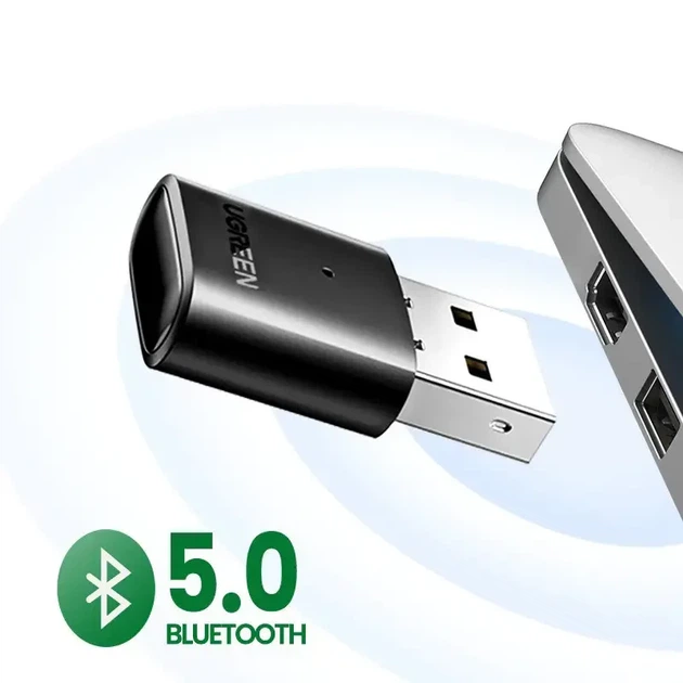 Адаптер USB Bluetooth 5.0 UGREEN CM390 чорний пластик - зображення 10