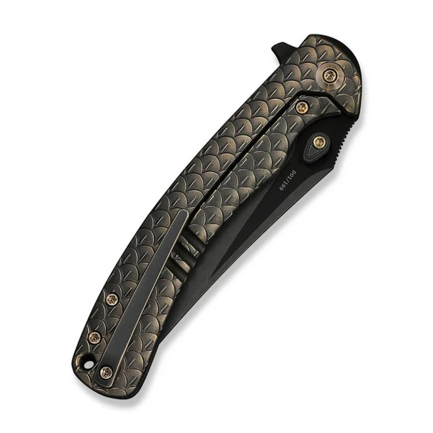 Нож складной туристический Weknife Dracarys, (9.1 см) Böhler M390 / титан 6AL4V бронзовый/черный - изображение 5