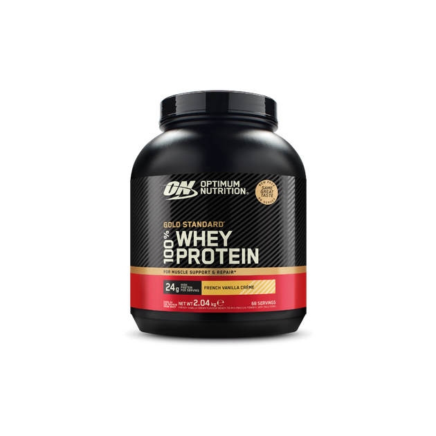 Протеїн 100% Whey Gold Standard 2010 г французький ванільний крем - Optimum Nutrition - Фото 1 Протеїн 100% Whey Gold Standard 2010 г французький ванільний крем - Optimum Nutrition - зображення 1