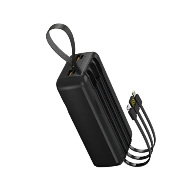 Power Bank Aspor A317 Fast Charge 30000mAh 22.5W + cable USB/Lightning/Type-C- чорний - изображение 2