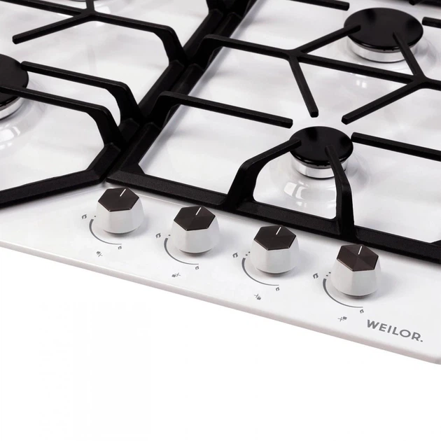 Варочная поверхность газовая Weilor GM 604 WH - Фото 4 Варочная поверхность газовая Weilor GM 604 WH - изображение 4