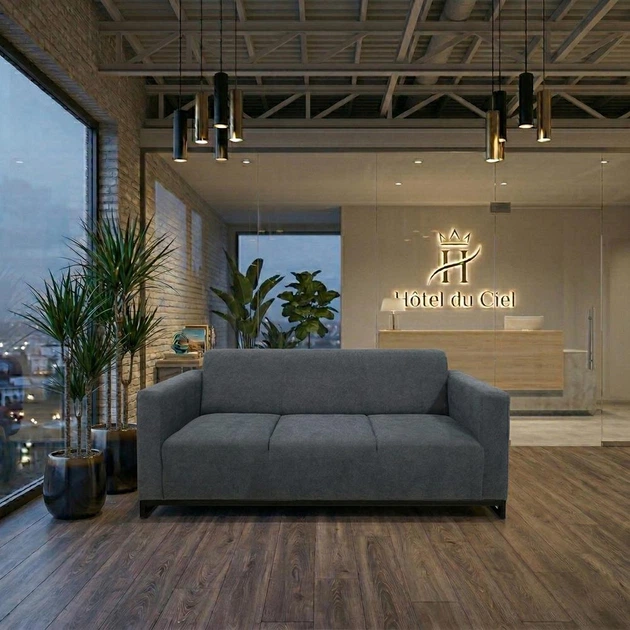 Диван Kansas Deep Graphite 210×75×88 см (металевий каркас) - зображення 5