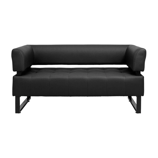 Диван Office 155×65×75 см екошкіра Deep Black - зображення 2