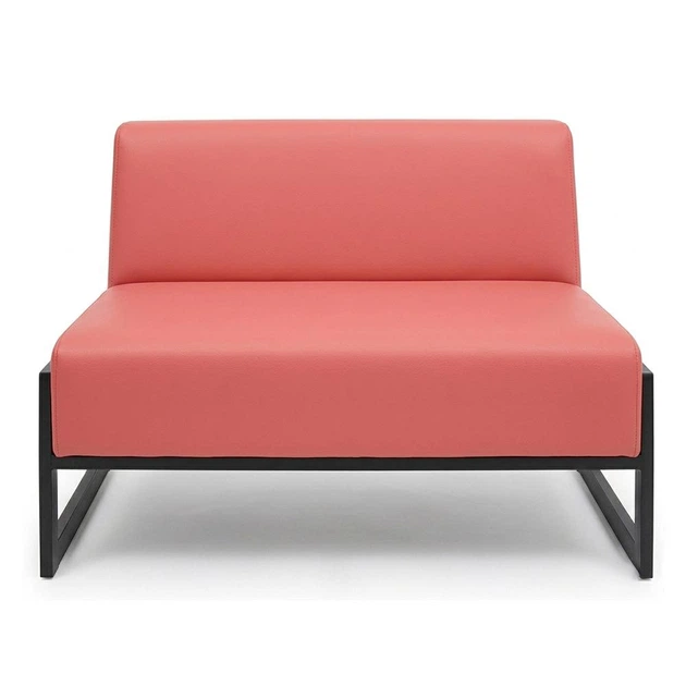Диван Quadro 140×78×85 см екошкіра Dusty Pink (металевий каркас) - зображення 2