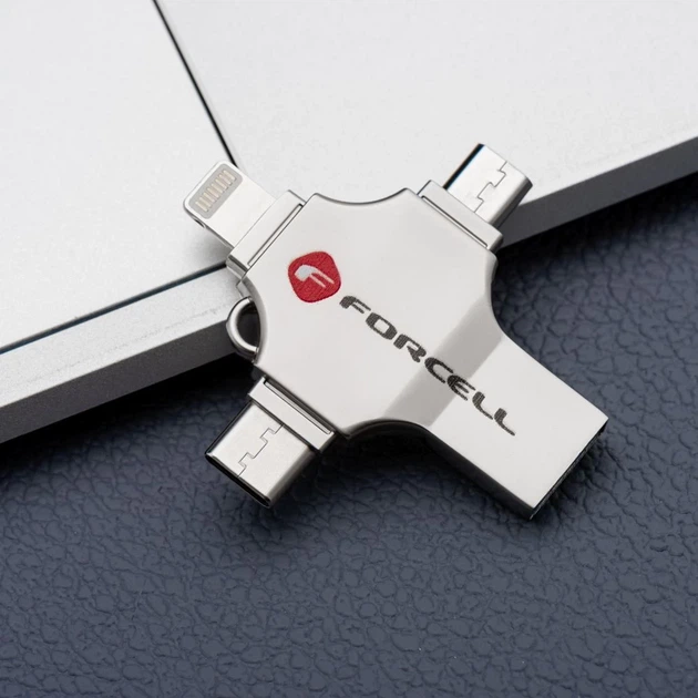 Флешка Forcell F-Data Metal Quad 32GB USB 3.2 Gen 1 Silver (5903396391835) - Фото 4 Флешка Forcell F-Data Metal Quad 32GB USB 3.2 Gen 1 Silver (5903396391835) - зображення 4