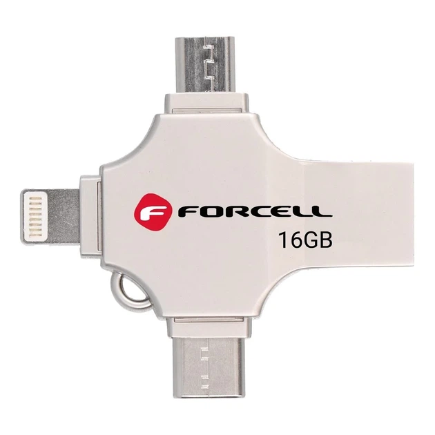 Флешка 16GB USB 3.2 Gen 1 Forcell F-Data Metal Quad Silver (5903396391767) - Фото 2 Флешка 16GB USB 3.2 Gen 1 Forcell F-Data Metal Quad Silver (5903396391767) - зображення 2