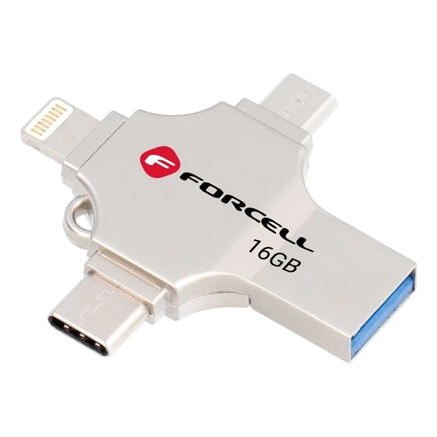 Флешка 16GB USB 3.2 Gen 1 Forcell F-Data Metal Quad Silver (5903396391767) - Фото 3 Флешка 16GB USB 3.2 Gen 1 Forcell F-Data Metal Quad Silver (5903396391767) - зображення 3