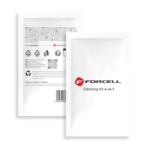 Набор для чистки экранов Forcell LCD 4в1 (5903396333590) - изображение 2