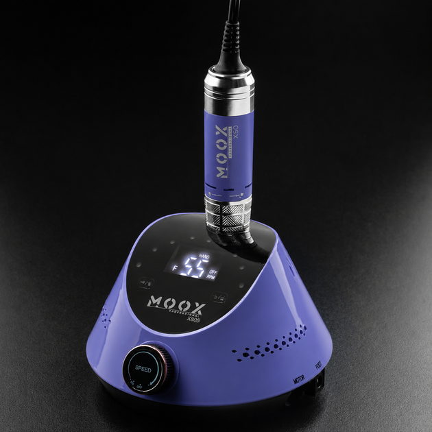 Фрезер Мокс X805 на 80W – 55000 об/мин (фиолетовый/purple) для снятия материала и обработки кутикулы - изображение 8