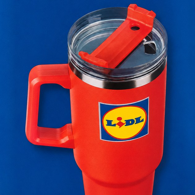 Изотермическая кружка LIDL с ручкой, крышкой и трубочкой 1,2 л HG12790C Red - изображение 4