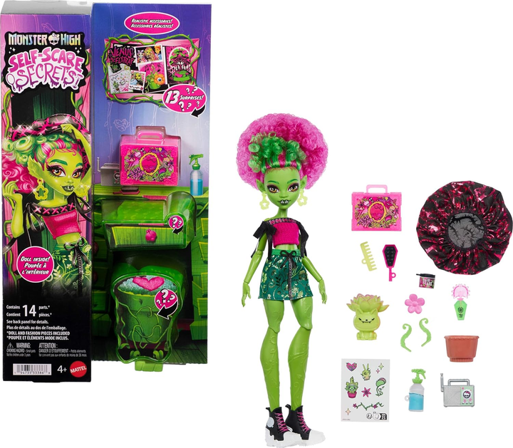 Лялька Monster High Секрети Догляду Венера МакФлайтрап Self-Scare Secrets - Фото 1 Лялька Monster High Секрети Догляду Венера МакФлайтрап Self-Scare Secrets - зображення 1