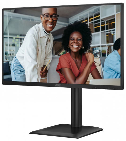 Монитор 23.8" aoc 24e4cv Black - изображение 4