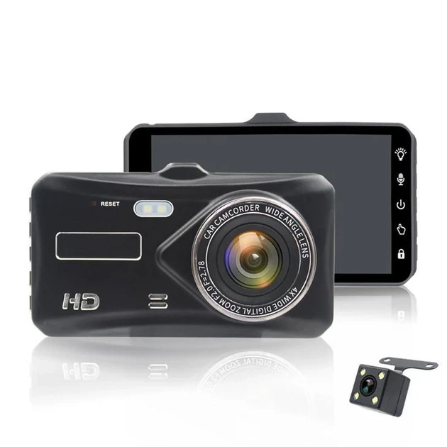 Відеореєстратор автомобільний на дві камери Full HD з сенсорним екраном 4 дюйми та датчиком удару (582194) - зображення 2