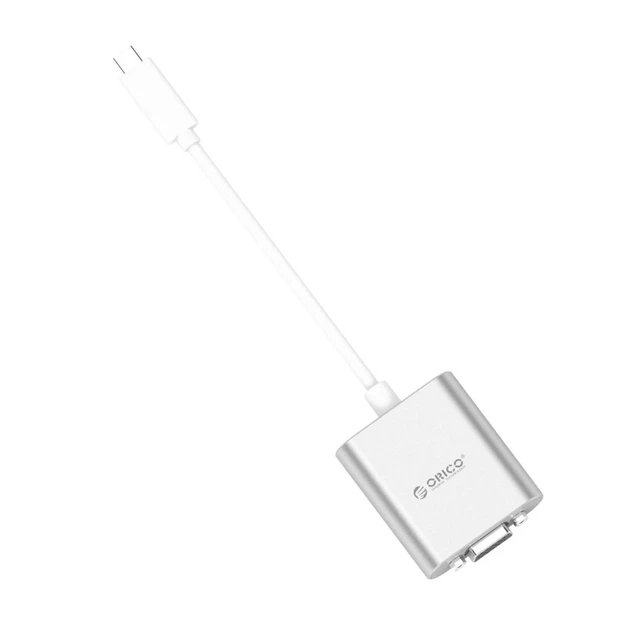 Адаптер Orico PTAV USB-C to VGA + 3.5 мм Jack 0.15 м Silver (6936761838993) - зображення 3