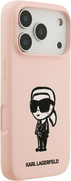 Etui Karl Lagerfeld Silicone Karl Sketch & Logo MagSafe do Apple iPhone 17 Pro Pink (3666339498436) - Zdjęcie 4 Etui Karl Lagerfeld Silicone Karl Sketch & Logo MagSafe do Apple iPhone 17 Pro Pink (3666339498436) - obraz 4
