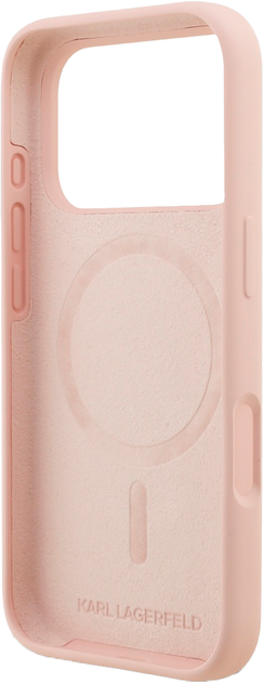 Etui Karl Lagerfeld Silicone Karl Sketch & Logo MagSafe do Apple iPhone 17 Pro Pink (3666339498436) - Zdjęcie 7 Etui Karl Lagerfeld Silicone Karl Sketch & Logo MagSafe do Apple iPhone 17 Pro Pink (3666339498436) - obraz 7
