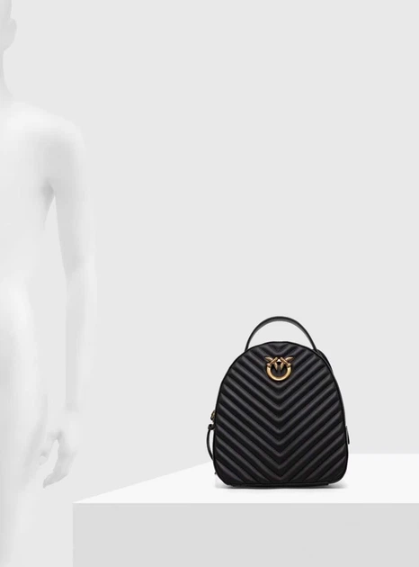 Шкіряний рюкзак Pinko Love Backpack 102530 A0QO Z99Q black - Фото 5 Шкіряний рюкзак Pinko Love Backpack 102530 A0QO Z99Q black - зображення 5