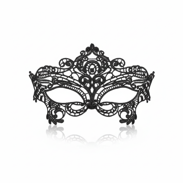 Маска на очі еротична ажурна мереживна One size Чорна - Фото 2 Маска на очі еротична ажурна мереживна One size Чорна - зображення 2