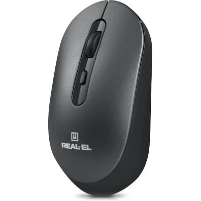 Мышка REAL-EL RM-470W Wireless/Bluetooth Dark Gray (EL123200049) - Фото 4 Мышка REAL-EL RM-470W Wireless/Bluetooth Dark Gray (EL123200049) - изображение 4
