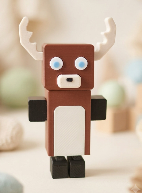 Фигурка Олень Лось Moose из Super Bear Adventure коллекционная игрушка статуэтка 3D печать Пластик 90 мм - Фото 1 Фигурка Олень Лось Moose из Super Bear Adventure коллекционная игрушка статуэтка 3D печать Пластик 90 мм - изображение 1