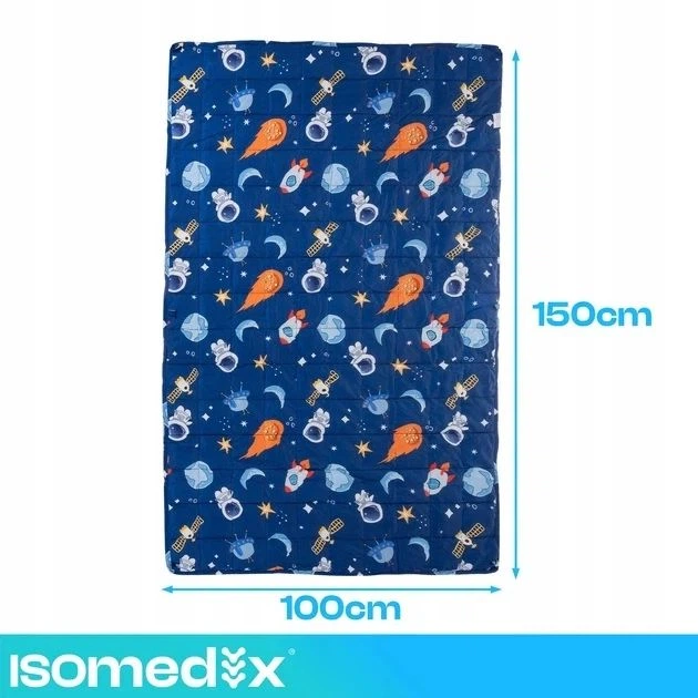 Дитяча обважнена ковдра Isomedix 26897 4 кг 150х100 см сенсорна з космічним принтом - изображение 3