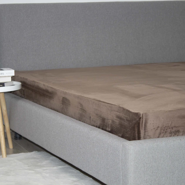 Простирадло ТЕП "VELOUR" з резинкою Коричневий, 180x200 - изображение 3