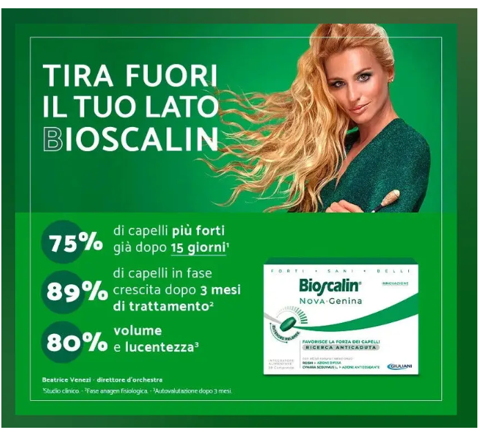 Bioscalin Total Care (Nova Genina) 30 шт. курс на 1 місяць. Біоскалін Італія / вітамини для волосся, вітаміни від випадіння волосся, для росту волосся, Ослаблене/тонке волосся, тимчасове та сезонне випадання - зображення 4