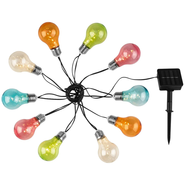 Светодиодная гирлянда Livarno Lux LS-17417 солнечная панель 10 ламп 50 LED 5 м Multicolor (3_08546) - изображение 2