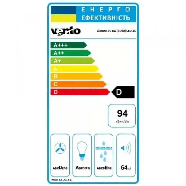 Вытяжка ventolux garda 60 bg (1000) led 2s - изображение 6