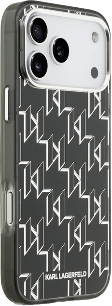 Etui Karl Lagerfeld IML KL Monogram MagSafe do Apple iPhone 17 Pro Max Black (3666339505820) - obraz 4