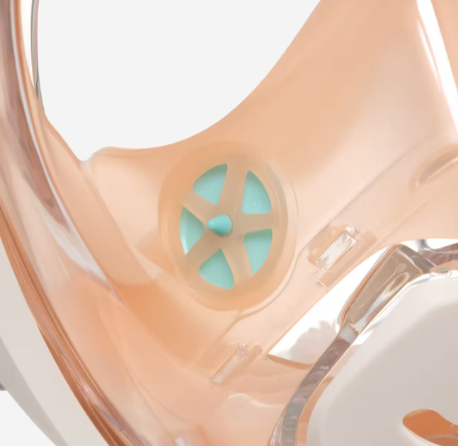 Полнолицевая Детская Маска Subea Easybreath Freetalk XS (от 4 до 10 лет) для Плавания, Ныряния, Снорклинга Оранжевый - изображение 3