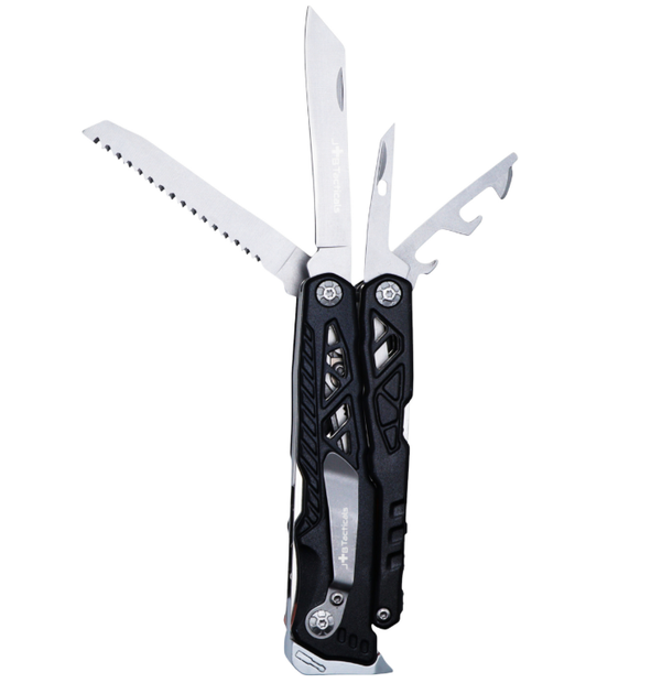 Мультитул JB Tacticals JB-09 17в1 Черный Нож Плоскогубцы Разжигатель Чехол - изображение 6
