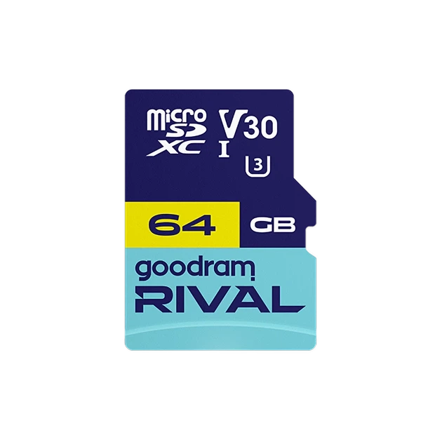 Карта памяти microSD Goodram RIVAL 64GB 100MB/s UHS-I U3 V30 с адаптером SD (TGD-GGSM3AA0640R12) - изображение 2