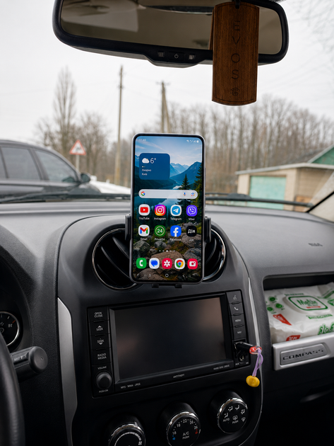Тримач телефону для Jeep Compass (Комлект: основа для панелі Jeep Compass + тримач HOCO CA94). - зображення 6