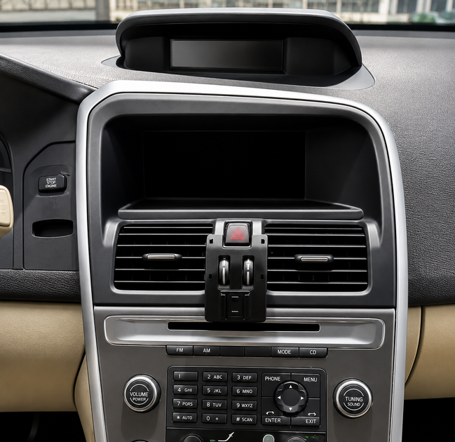 Держатель телефона для Volvo XC60 2009-2017 (Комлект: основа для панели Volvo XC60 + держатель телефона Хром). - Фото 4 Держатель телефона для Volvo XC60 2009-2017 (Комлект: основа для панели Volvo XC60 + держатель телефона Хром). - изображение 4