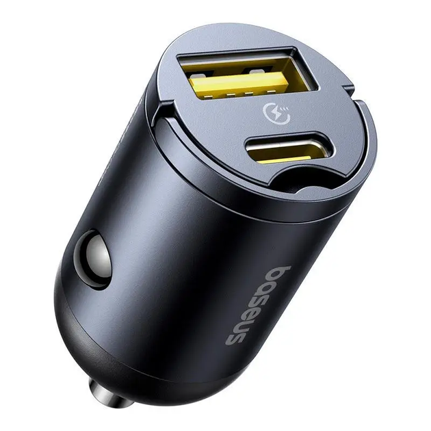 Автомобільний зарядний пристрій 1USB + 1Type-C Baseus Tiny Star Mini Car Charger 30W Black 75996 - Фото 1 Автомобільний зарядний пристрій 1USB + 1Type-C Baseus Tiny Star Mini Car Charger 30W Black 75996 - зображення 1