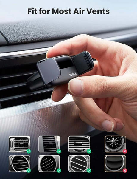 Автотримач Ugreen LP120 Air Vent Mount Phone Holder (Black) - Фото 3 Автотримач Ugreen LP120 Air Vent Mount Phone Holder (Black) - изображение 3