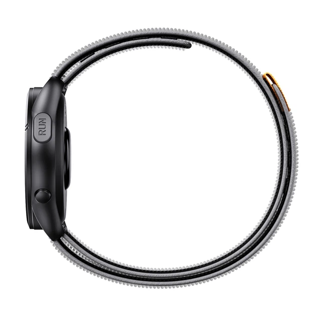 Ремешок для часов Garmin UltraFit2 нейлоновый на липучках, серый 22 мм - изображение 3